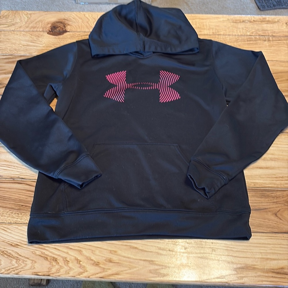 WOMEN’S UNDER ARMOUR COLDGEAR
LOOSE FIT PULLOVER HOODIE with PINK iconic logo - Picture 1 of 6